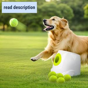 lot 101626 image: Retails for $129 ALL FOR PAWS Automatic Ball Launcher for Dogs Interactive Puppy Pet Ball Outdoor Thrower Fetch Machine, 6 Balls Included (2.5 inch) for Medium to Large Dogs, Rechargeable Battery