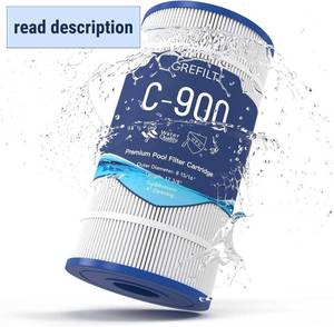 lot 101629 image: C900 Pool Filter Cartridge, Compatible with Hayward C900, CX900RE, Replaces Pleatco PA90, Unicel C-8409, Filbur FC-1292, Sta-Rite PXC95, 90 sq.ft, Size 17 38 x 8 1516
