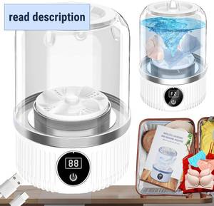 lot 301505 image: Portable Washing Machine,2025 Upgraded Mini Washer for Underwear,Bras,Socks,Baby Clothes,Rechargeable Cordless Washer Deep Cleaning Small Items,Used for Travel, Camping, Apartments, Dorm, RV, Hotel