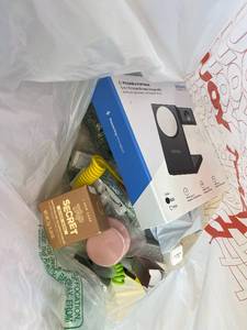 lot 411396 image: 15 Item Mystery Bag (misc. makeup, phone accessories, electronics, toys, stuffed animals, keychains, household items, etc.)