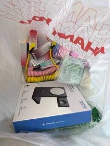 lot 411424 image: 15 Item Mystery Bag (misc. makeup, phone accessories, electronics, toys, stuffed animals, keychains, household items, etc.)