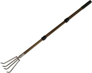 lot 201526 image: Stainless Steel Garden Claw rake Multifunctional rake, Lengthened Aluminum Alloy Handle, can be Used for Weeding and loosening the Soil in the Garden, and can Also be Used for Treasure Digging