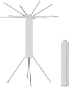 lot 201528 image: JOOM 4 Legs Single Layer Clothes Drying Rack, Garment Rack Portable and Foldable Space Saving Laundry Drying Rack - Drying Rack Clothing Floor Folding Balcony Bedroom Household Aluminum