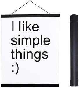 lot 111670 image: Artmag Magnetic Poster Hanger Frame, 39x27 39x13 39x22 Light Wood Wooden Magnet Canvas Artwork Print Poster Hangers Frames Hanging Kit (Black, 39)