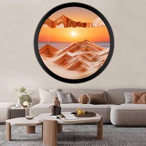 lot 211488 image: TNSLGHS Moving Sand Art, Wall Mounted Sand Art Liquid Motion, 360 Rotate Moving Sand Wall Art Deep Sea Sandscape Room Decoration, Relaxing Mood Home Office Work Decor,A-17.3in44cm
