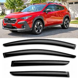 lot 211508 image: 2024-2026 Tape-On Side Window Deflector Visors for Subaru Crosstrek & for Subaru Impreza Smoke Tinted Rain Guards Base Premium Sport Limited RS 2025