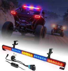 lot 211509 image: 30 UTV LED Chase Light Bar w 1.75-2 Roll Cage Mount Bracket Rear Flashing Lightbar wBrake, Running, Turn Signal & Strobe Lights for Polaris RZR Can-Am Yamaha Kawasaki 4x4 Trucks (RBYBR)