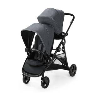 lot 442003 image: Retails for $300 Graco Ready2Grow 2.0 Double Stroller, Twin Baby Stroller Features Bench Seat and Standing Platform Options, Compact Fold Perfect for Baby Travel, Rafa