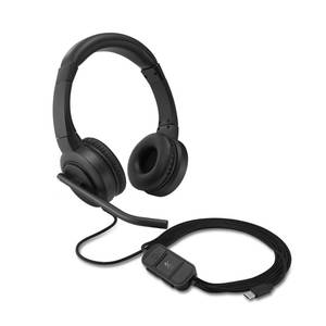 lot 22812 image: Kensington H1000 USB-C On-Ear Headset, 270° Rotating Noise-Canceling Microphone, Quick Buttons for Volume, PlayPause, Mute, and Busy, PCMacLaptop - Black (K83450WW) - Retail $74
