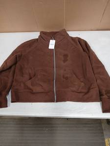 lot 22821 image: Trendy Queen Zip Up Sweatshirt Brown XL (Needs Cleaned)
