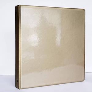 lot 22980 image: Easel Ring Binders - Flip Over The top Style Platform Construction. (Gold, 11 X 8 12 Sheet Size Bound on 11 Side) - Retail $24