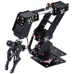 lot 22995 image: 6DOF Robot Mechanical Arm Kit, Programming Robotic Clamp Hand Claw with 6 Servo Motors, 180 Degree Angle Manipulator Industrial Robot Parts for College Teaching - Retail $57