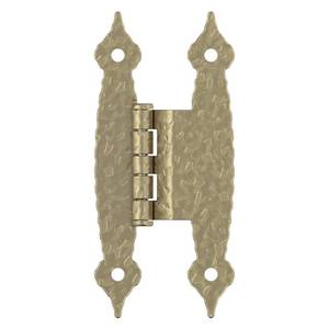 lot 30372 image: Amerock BPR3406BBZ  Cabinet Hinge  38 in (10 mm) Offset Non-Self Closing Face Mount  Golden Champagne  Kitchen Cabinet Door Hinge  1 Pair2 Pack  Functional Hardware - Retail $4
