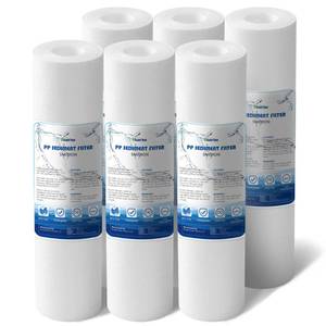 lot 32322 image: BLUERISE 5 Micron 10 x 2.5 Water Filter Replacement Whole House Sediment Home Water Filter Replacement Cartridge Ro Sediment Filter Easy Installation Fits Any 10 Reverse Osmosis Unit - 6 Pack - Retail $20