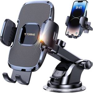 lot 32343 image: TORRAS Ultra-Durable Phone Holders for Your Car 96LBS Strongest Suction Car Phone Holder Mount, Safety Certs Cell Phone Car Mount Truck for Dashboard Windshield Vent for iPhone 17 16 15 14 Pro Max - Retail $33