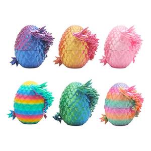 lot 32365 image: 6PCS Printed Dragon Eggs with Dragon Inside 3D Printed Articulated Dragon Eggs, Fantasy Creature Figures, Fidget Kits for Collectors, Unique Desktop Decoration - Retail $9