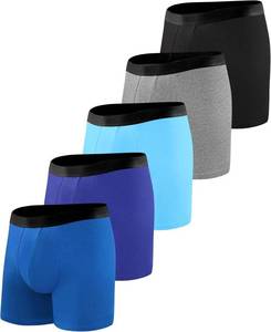 lot 32367 image: BEENIUBEE Incontinence Underwear for Men 150ML Absorbent Washable Reusable Heavy Flow Bladder Cotton Leak Proof Protective Boxer Briefs 4Pack (Multicolor01, X-Large) - Retail $63