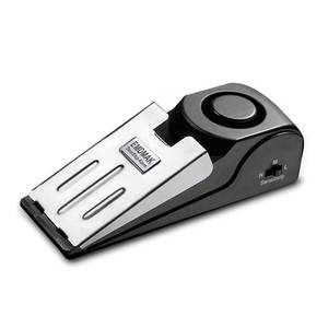 lot 33749 image: EMDMAK Door Stop Alarm with 120DB Siren Door Stop for Home & Travel (Black) (Pack of 1) - Retail $8