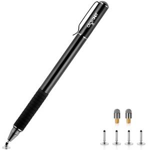 lot 33794 image: Digiroot Universal Stylus,2-in-1 Disc Stylus Pens for All Touch Screens Cell Phones, iPad, Tablets, Laptops with 6 Replacement Tips(4 Discs, 2 Fiber Tips Included) - (Black) - Retail $12