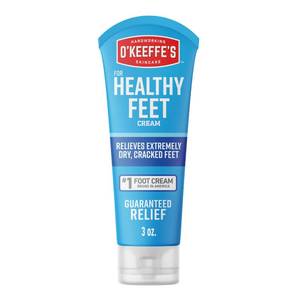 lot 33807 image: OKeeffes for Healthy Feet Foot Cream - 3 oz Travel Size Tube (1 Pack) - Guaranteed Relief for Extremely Cracked, Dry Feet, Repairing Skincare, Instantly Boosts and Retains Moisture Levels - Retail $8
