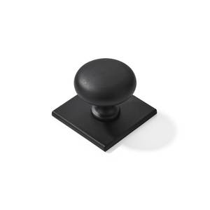 lot 33812 image: khtumeware 2 Pack 1-12 Inch Matte Black Cabinet Knobs with Vintage Backplate - for Drawers, Cabinets & Bi-Fold Doors - Retail $10