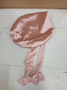 lot 33814 image: Pink Satin Hair Bonnet