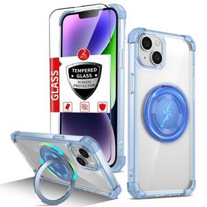 lot 33836 image: IYTRRYH for iPhone 14 Plus Case Magnetic Compatible with MagSafe,with 2 Screen Protectors,Built-in Camera CoverKickstand Ring,Military Grade Drop Shockproof Heavy Duty Protection Phone Bumper Clear