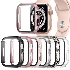 lot 33851 image: Landhoo 6 Pack Case for Apple Watch Series 321 42mm Tempered Glass Screen Protector, Hard PC Ultra-Thin Scratch Resistant Full Protective Face Cover Bumper for iWatch 42mm Accessories - Retail $10