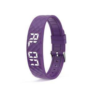 lot 33852 image: Sida-Earcy Non-luetooth Led Fitness Tracker Watch No App No Phone Required Fitness Watch Pedometer Watch with Steps Calories Sleep Tracker Alarm Clock for Man Women (Purple) - Retail $19