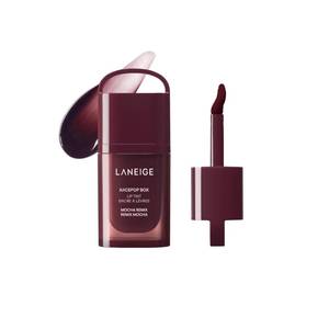 lot 33860 image: LANEIGE JuicePop Box Korean Lip Tint Long-Lasting Hydrating Lightweight Tint, Buildable Juicy Color & Nourishing Shine, K-Beauty Lip Essential for Long-Lasting Comfort, Mocha Remix - Retail $23