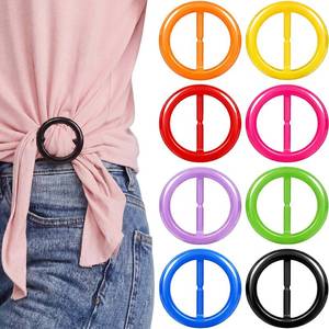 lot 33886 image: Boao 16 Scarf Ring for Women T Shirt Clips to Tighten Scarf Ring and Slides Clothes Corner Knotted Button for Sweater Dress(Rainbow Style) - Retail $8
