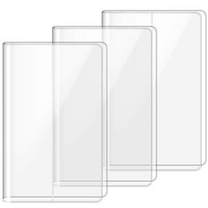 lot 33907 image: Fullhawl 3 Pack A6 Clear Cover Transparent A6 Size 9.5 x 6.4 Inches Jelly Notebook Cover, Fits for Journal Weeks Planners and Books Measuring About 4.1 x 5.8 Inches - Retail $10