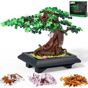 lot 22860 image: Bonsai Tree Building Sets - 4 in 1 Four Seasons Bonsai DIY Building Blocks Toy, Artificial Bonsai Tree Plants for Home Decor, Table, Desk, Office - Christmas Day Gift for Kids and Adults - Retail $25