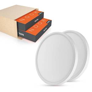 lot 22864 image: TALOYA 2 Pack 12 Inch LED Flush Mount Ceiling Light Fixture for Living Room Basement Closet Hallway Laundry Room Porch,20W Equivs to 200W 3000k3500K4000k5000K6500k - Retail $27