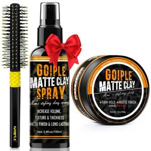 lot 22868 image: Goiple Matte Clay Hair Texturizing & Volumizing Spray- Mens Hair Product Clay Texture Spray Lightweight Paste Pomade Incease Volume Leaves Hair Soft & Manageable Matte Finish & Long-Lasting 3.4fl oz - Retail $10