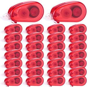lot 22874 image: Geyee 50 Pcs Double Sided Tape Roller Permanent Adhesive 0.3 x 315 Double Sided Tape Dots for Scrapbooking Journal Photo Paper Craft Projects Christmas Gifts (Red,Classic) - Retail $27