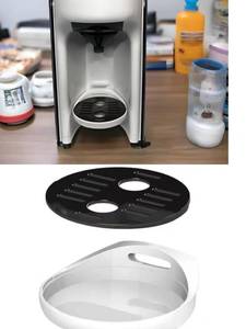 lot 22926 image: Quick-Release Adjustable Height Drip Tray Set for Baby Brezza Formula Pro Durable Replacement for Original Platform, InstallsRemoves in Seconds - Retail $23