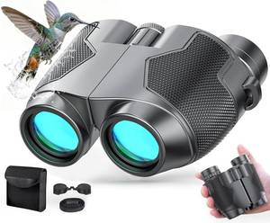 lot 22929 image: Binoculars 12x25 for Adults and Kids Night Vision Binoculars Compact Binocular Waterproof Binocular Wide Field of View for Bird Watching,Hiking,Hunting,Concert with Carrying Bag - Retail $31