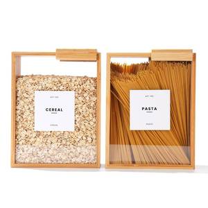 lot 23027 image: APT 1101 Food Dispenser 2L  Kitchen Organizers and Storage  Food Containers & Cereal Dispenser for Pantry Organization And Storage Container  Cereal, Rice, Flour, Snack (Glass, 2) - Retail $43