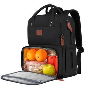 lot 23031 image: MATEIN Work Backpack for Women with Lunch Compartment, 15.6 Inch Laptop Backpack with Insulated Lunch Box, Water Resistant Office Commuter Back Pack, Lunch Bag Backpack for Teacher Nurse Work - Retail $29