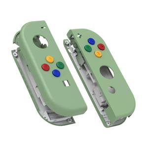 lot 23050 image: eXtremeRate DIY Replacement Shell Buttons for Nintendo Switch & Switch OLED, Matcha Green Custom Soft Touch Housing with Corlorful Button for Joycon Handheld Controller - Console Shell NOT Included - Retail $19