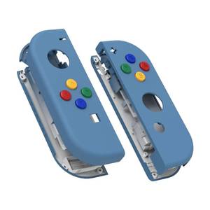 lot 23051 image: eXtremeRate DIY Replacement Shell Buttons for Nintendo Switch & Switch OLED, Airforce Blue Custom Soft Touch Housing with Corlorful Button for Joycon Handheld Controller - Console Shell NOT Included - Retail $19