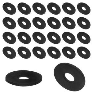 lot 30397 image: uxcell 30pcs Rubber Spacers 25mm OD, 8.4mm ID, 2mm Height Round Anti Vibration Spacer Rubber Bushing Grommets Thick Rubber Washers for Home Car Accessories, Balck - Retail $6