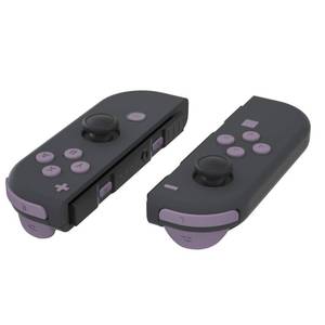 lot 30402 image: eXtremeRate DIY Full Set Buttons for Nintendo Switch & Switch OLED, Replacement Buttons for JoyCon, ABXY Direction Keys SR SL L R ZR ZL  - Home Capture Trigger Buttons Springs - Dark Grayish Violet - Retail $14