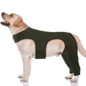 lot 30756 image: ROZKITCH Dog Leg Surgery Recovery Suit Rear Legs, Pet Sleeve to Prevent Licking Wound Elbow Protector, Dog Recovery Suit Cone Collar Alternative for Sprain ACL CCL Arthritis Joint Care Green XL - Retail $29