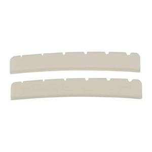 lot 30767 image: KAISH 2pcs Curved Bottom 9.5 Radius  42mm Length Pure Bone Nut Bleached White Pre-Slotted Bone Nut for StratTele Guitars - Retail $10
