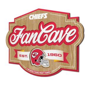 lot 33922 image: YouTheFan NFL Kansas City Chiefs Fan Cave Sign - Retail $21