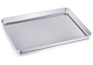 lot 33942 image: TeamFar Baking Sheet, Stainless Steel Baking Pan Cookie Sheet, Healthy & Non Toxic, Rust Free & Less Stick, Easy Clean & Dishwasher Safe - Retail $15