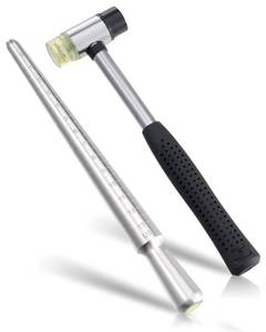 lot 33944 image: Meowoo Ring Sizer, Can be Hammered Solid Ring Mandrel and Jewelry Rubber Mallet, Ntegrated Conical Solid Ring Mandrel Sizer Tools for Ring Repair and Measurement, Jewelry Sizing Measuring - Retail $13