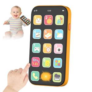 lot 33957 image: Bilingual Baby Phone Toy Phone for Toddler 1-3, Fun Early Learning Musical Baby Toys for 6-12 Months with Sounds and Light, EnglishSpanish, Gift for 1 Year Old Boys Girls Kids Infant, Orange - Retail $16